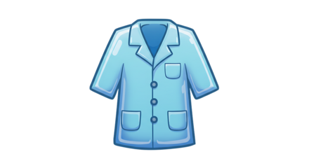 Light Blue Lab Coat with Pockets