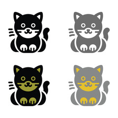 Modern Cat icon and cat illustration