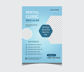 editable dental flyer design for hospital services