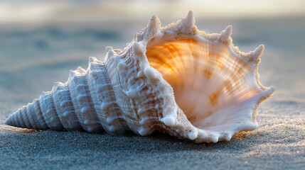 Seashell Sunrise: A Serene Coastal Seascape