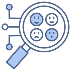 Sentiment Analysis Blue Icon