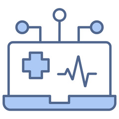 Health Monitoring Blue Icon
