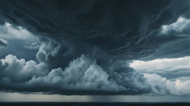 Brooding dark storm clouds, possibly used as a backdrop.