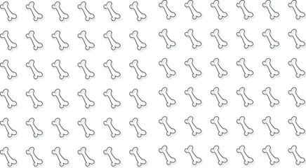 Cute cartoon background with tasty bones for dogs and other pets.