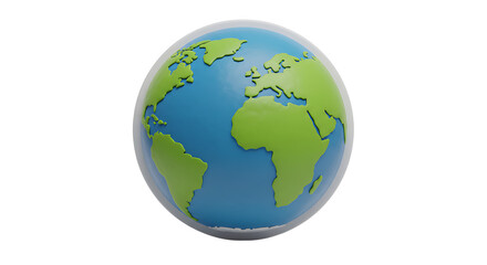 Fototapeta premium Globe with Continents Africa, Europe, Americas