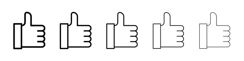 thumbs up icon symbol pictogram. stroke designs.