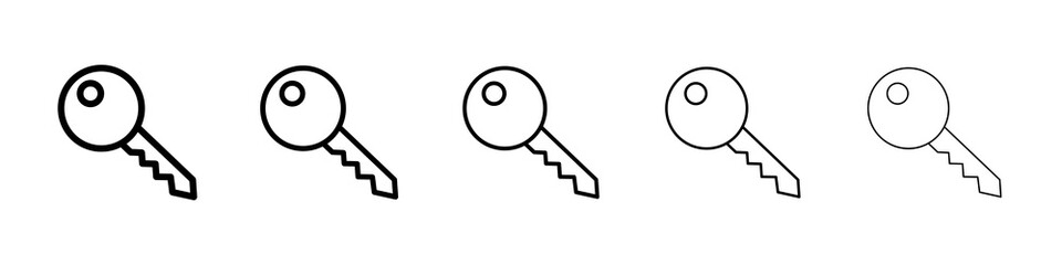 key icon symbol pictogram. stroke designs.