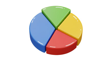 Pie Chart with Four Colorful Segments