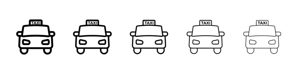 Taxi icon symbol pictogram. stroke designs.