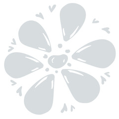 flower icon - minimal decorative vector fot UI, stickers, patterns, cards or prints