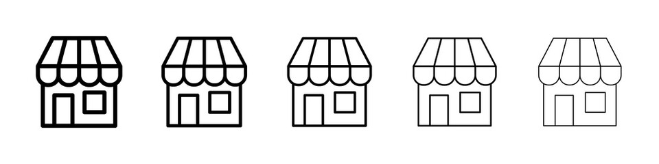 Store icon symbol pictogram. stroke designs.