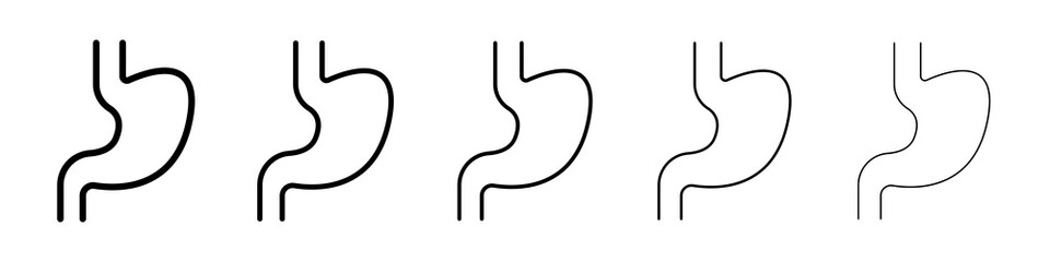 Obraz premium Stomach icon symbol pictogram. stroke designs.