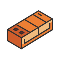  Modern Brick Icon for Building