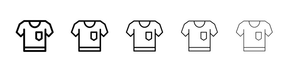 Soccer jersey icon symbol pictogram. stroke designs.