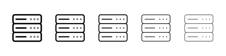 Server rack icon symbol pictogram. stroke designs.
