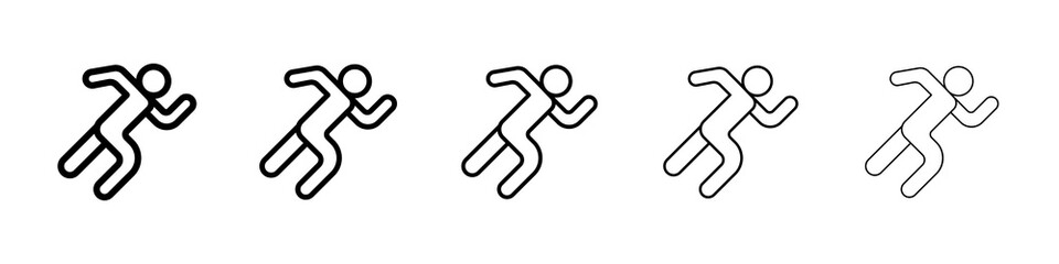 Running icon symbol pictogram. stroke designs.