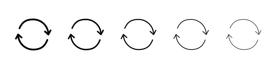 Repeat icon symbol pictogram. stroke designs.