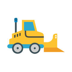 Naklejka premium Powerful Bulldozer Icon for Construction
