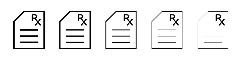 Fototapeta premium RX icon symbol pictogram. stroke designs.