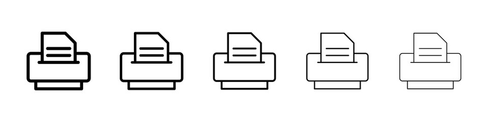 Printer icon symbol pictogram. stroke designs.