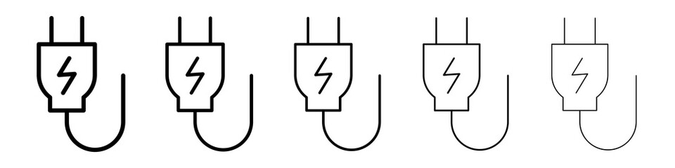 Plug icon symbol pictogram. stroke designs.