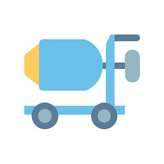  Modern Cement Mixer Icon for Building