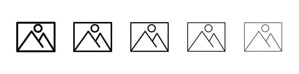 Picture icon symbol pictogram. stroke designs.