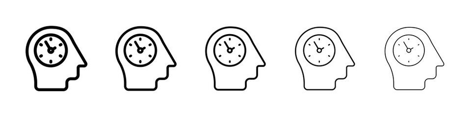 Patience icon symbol pictogram. stroke designs.