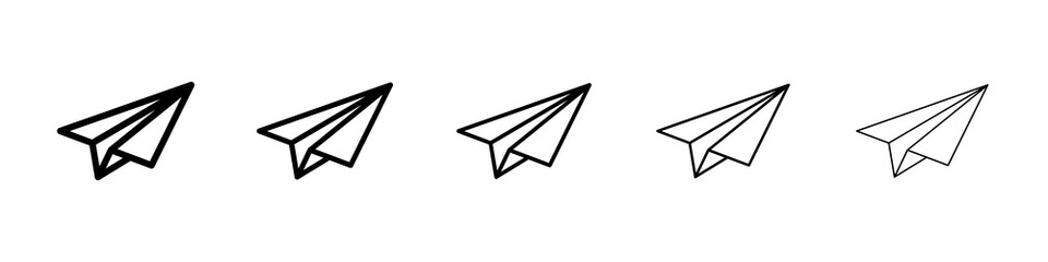 Paper plane icon symbol pictogram. stroke designs.