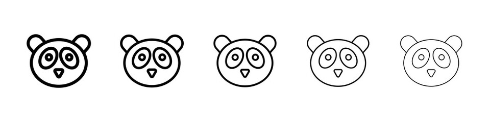 Panda icon symbol pictogram. stroke designs.