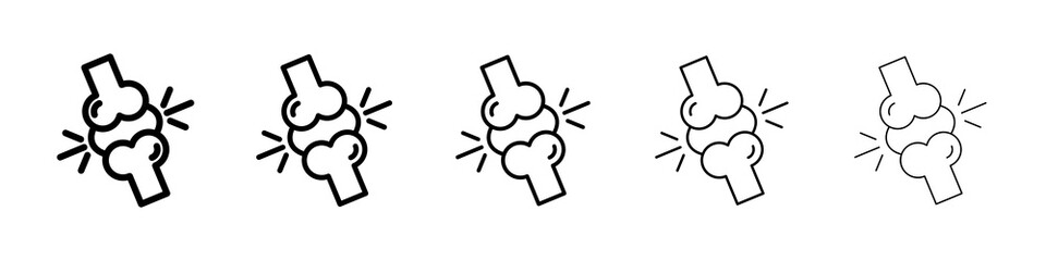 Osteoporosis icon symbol pictogram. stroke designs.