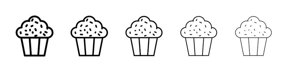 Muffin icon symbol pictogram. stroke designs.