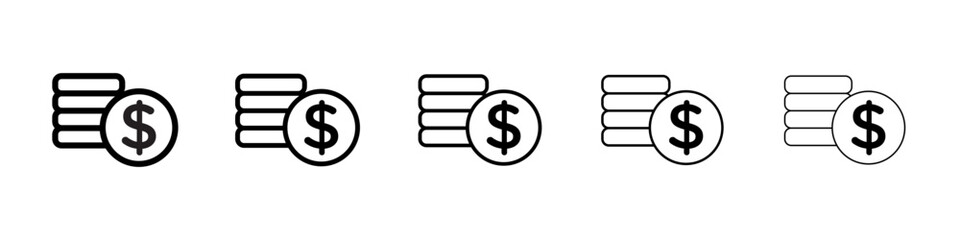 Money icon symbol pictogram. stroke designs.