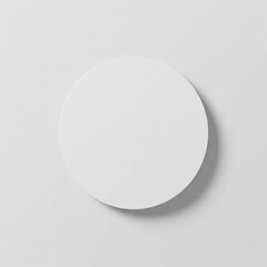 Minimalist Plain White Circle Isolated on White Background Symbolizing Purity Simplicity and Cleanliness in Modern Design Elements as a Geometric Shape for Creative Compositions