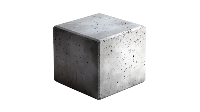 Simple Block Concrete Cube for Architectural Design and Construction Projects