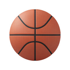 Basketball ball isolated on transparent background, realistic textured orange sports ball png.