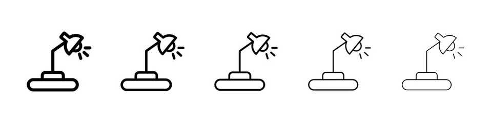Lamp icon symbol pictogram. stroke designs.