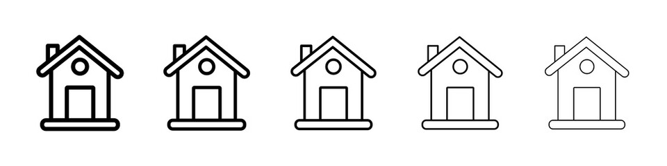 House icon symbol pictogram. stroke designs.