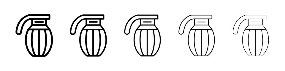 Hand grenade icon symbol pictogram. stroke designs.