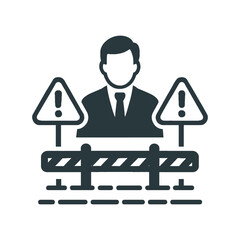 Modern businessman icon illustration