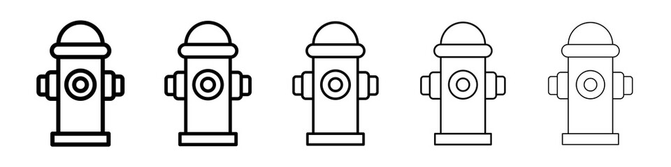 Fire hydrant icon symbol pictogram. stroke designs.