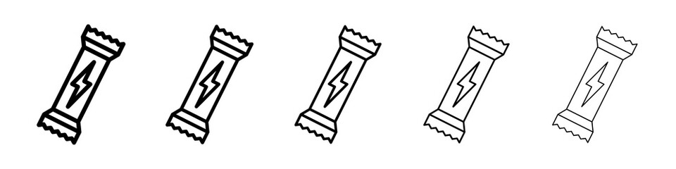 Energy bar icon symbol pictogram. stroke designs.