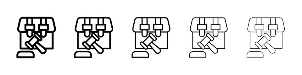 employment law icon symbol pictogram. stroke designs.