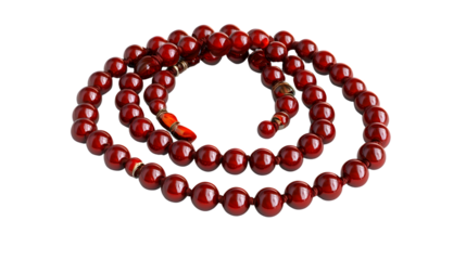 Prayer Beads Mala Clipart: Intricate 3D Illustration for Spiritual Designs