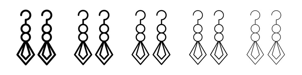 Earrings icon symbol pictogram. stroke designs.