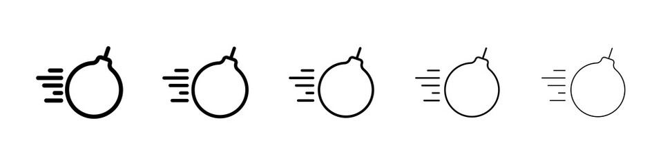 Demolition ball icon symbol pictogram. stroke designs.