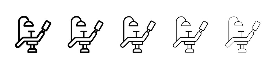 Dentist chair icon symbol pictogram. stroke designs.