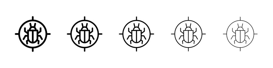 Debug icon symbol pictogram. stroke designs.