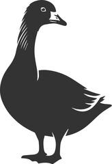 A drawing vector silhouette of a goose bird