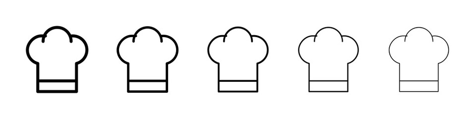 Chef hat icon symbol pictogram. stroke designs.